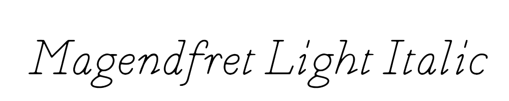 Magendfret Light Italic