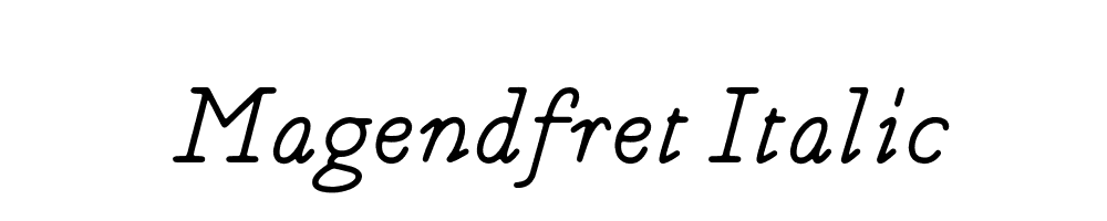 Magendfret Italic