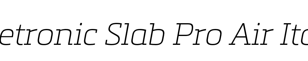 Metronic Slab Pro Air Italic