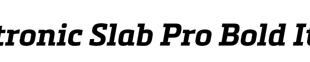 Metronic Slab Pro Bold Italic