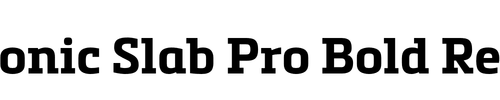 Metronic Slab Pro Bold Regular