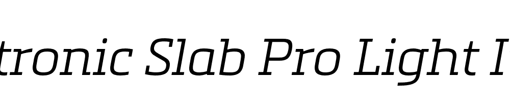 Metronic Slab Pro Light Italic