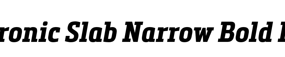 Metronic Slab Narrow Bold Italic