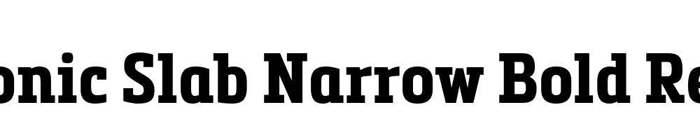 Metronic Slab Narrow Bold Regular