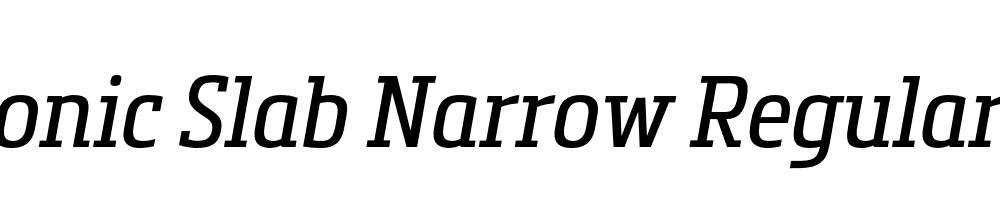 Metronic Slab Narrow Regular Italic