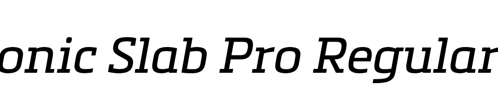 Metronic Slab Pro Regular Italic