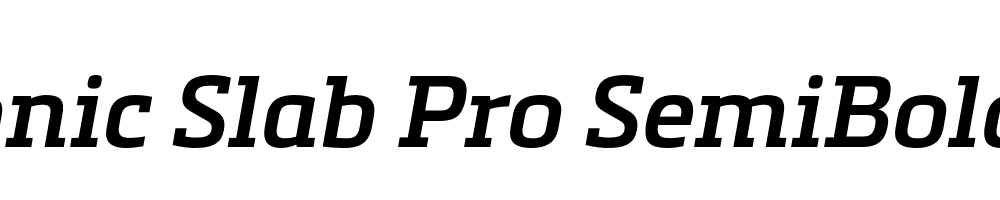 Metronic Slab Pro SemiBold Italic