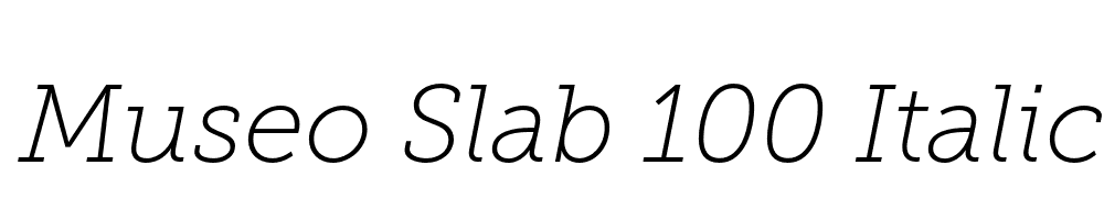 Museo Slab 100 Italic