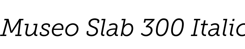 Museo Slab 300 Italic