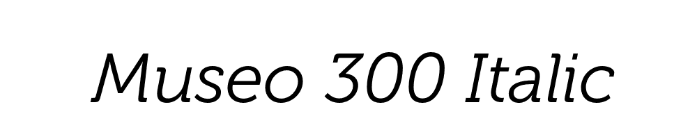 Museo 300 Italic