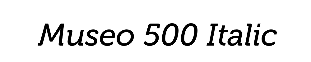 Museo 500 Italic