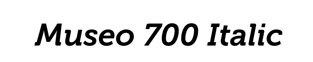 Museo 700 Italic