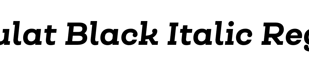 Queulat Black Italic Regular