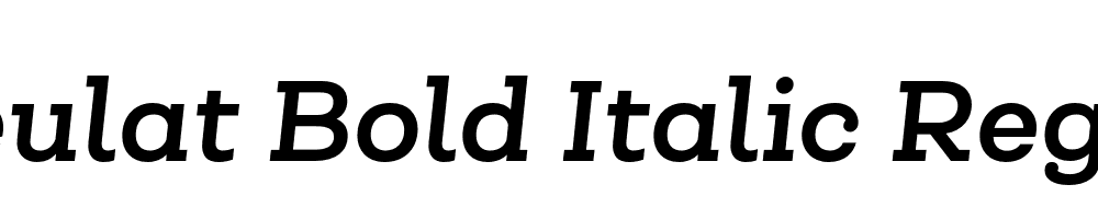 Queulat Bold Italic Regular