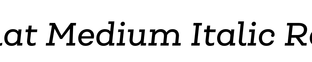 Queulat Medium Italic Regular