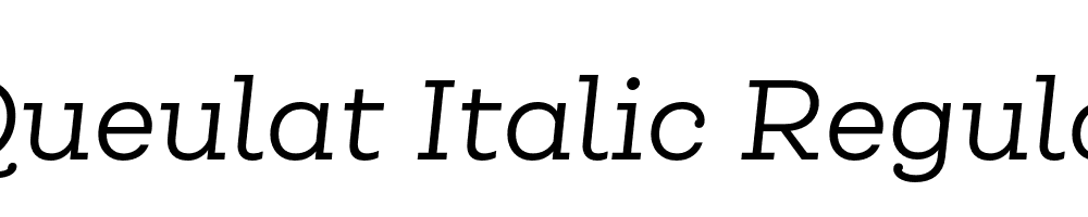 Queulat Italic Regular