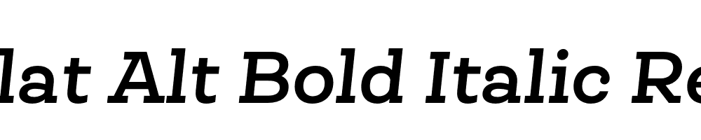 Queulat Alt Bold Italic Regular