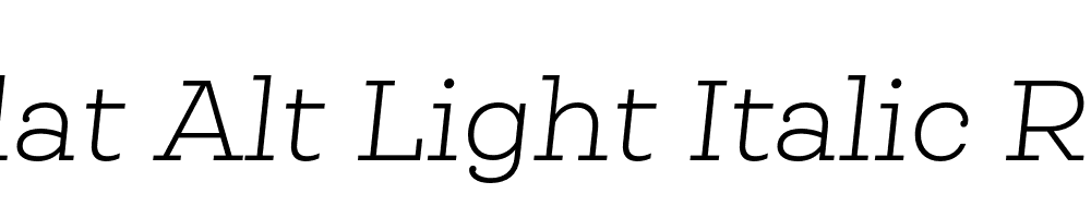 Queulat Alt Light Italic Regular