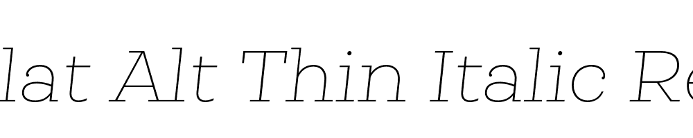 Queulat Alt Thin Italic Regular