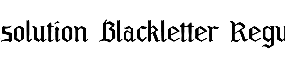 Resolution Blackletter Regular