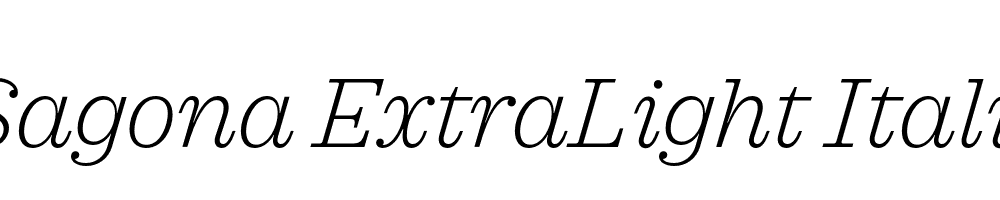 Sagona ExtraLight Italic