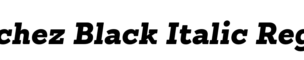 Sanchez Black Italic Regular