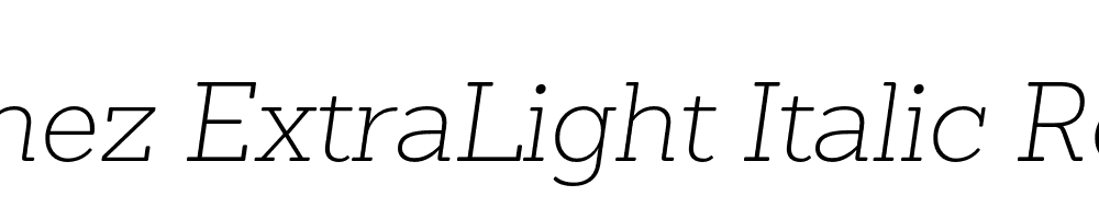 Sanchez ExtraLight Italic Regular