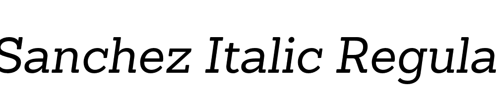 Sanchez Italic Regular