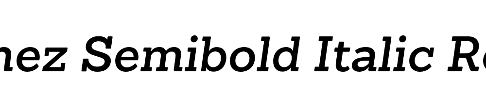 Sanchez Semibold Italic Regular