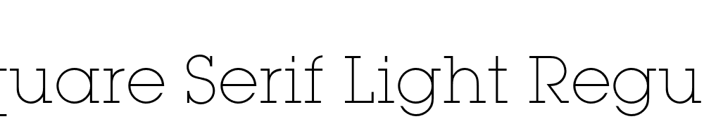 Square Serif Light Regular