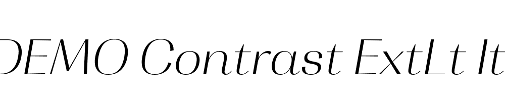 FSP DEMO Contrast ExtLt It Italic