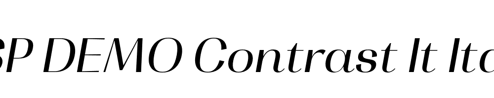 FSP DEMO Contrast It Italic