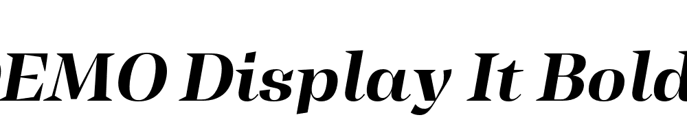 FSP DEMO Display It Bold Italic