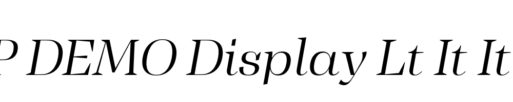 FSP DEMO Display Lt It Italic