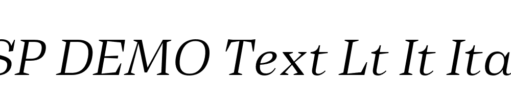 FSP DEMO Text Lt It Italic