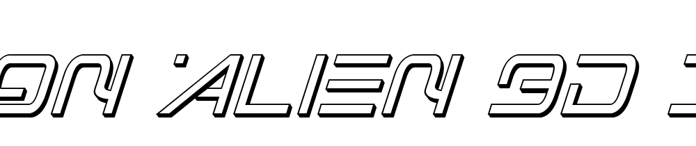 Foreign Alien 3d Italic