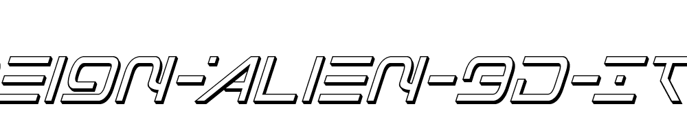 Foreign-Alien-3D-Italic