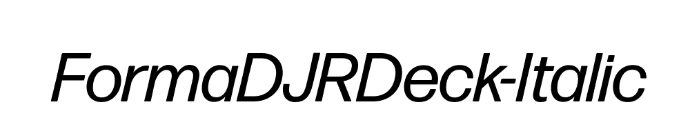 FormaDJRDeck-Italic