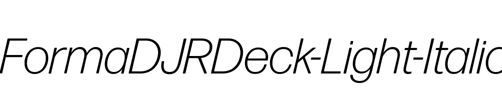 FormaDJRDeck-Light-Italic