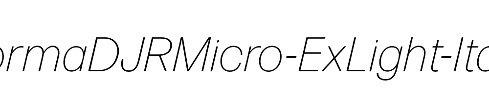 FormaDJRMicro-ExLight-Italic