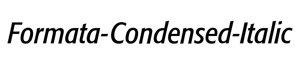 Formata-Condensed-Italic