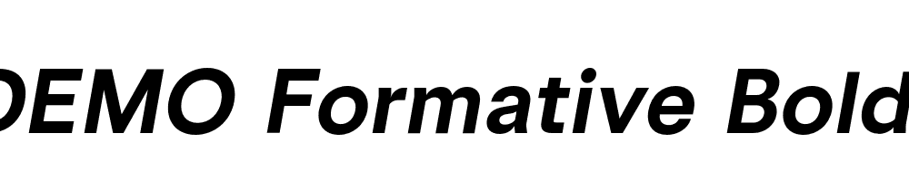 FSP DEMO Formative Bold Italic