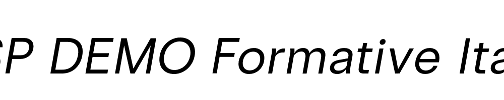 FSP DEMO Formative Italic