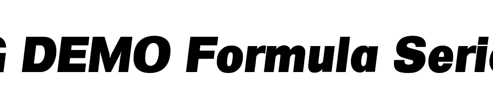  DEMO Formula Serial Heavy Italic