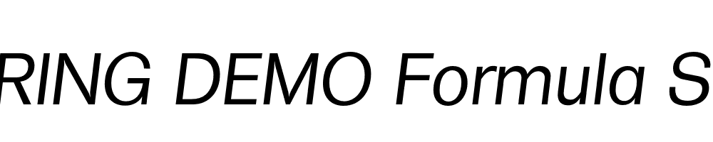  DEMO Formula Serial Italic