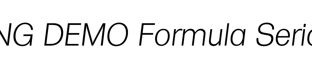  DEMO Formula Serial Light Italic