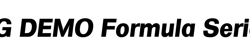  DEMO Formula Serial Xbold Italic