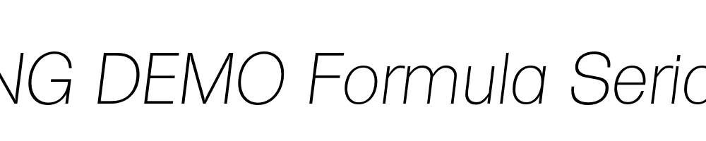  DEMO Formula Serial Xlight Italic