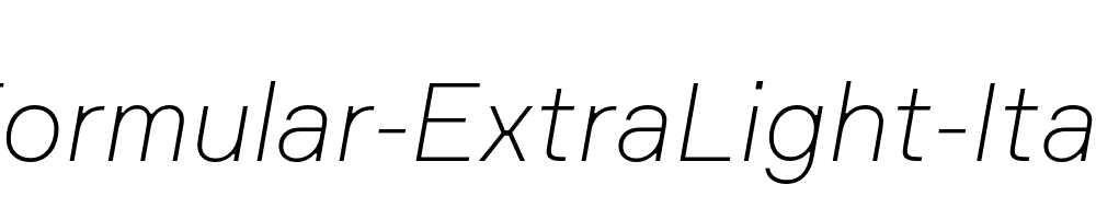 Formular-ExtraLight-Italic