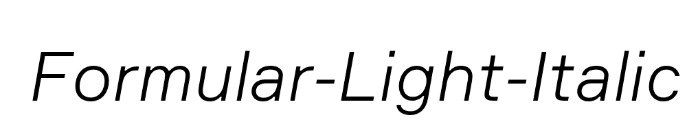 Formular-Light-Italic